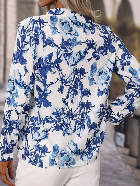 Notched Neck Blouse