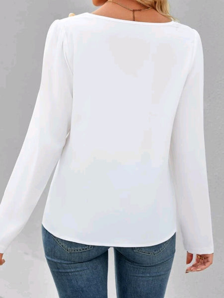 Button Detail Blouse