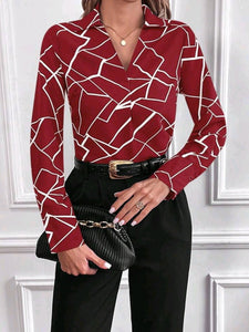 Geo Print Blouse