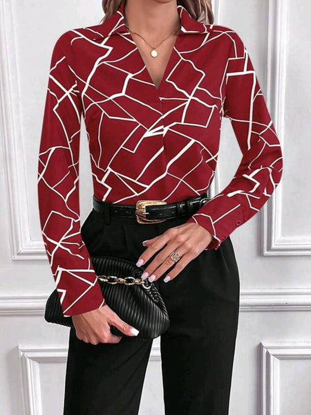 Geo Print Blouse