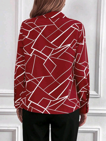 Geo Print Blouse