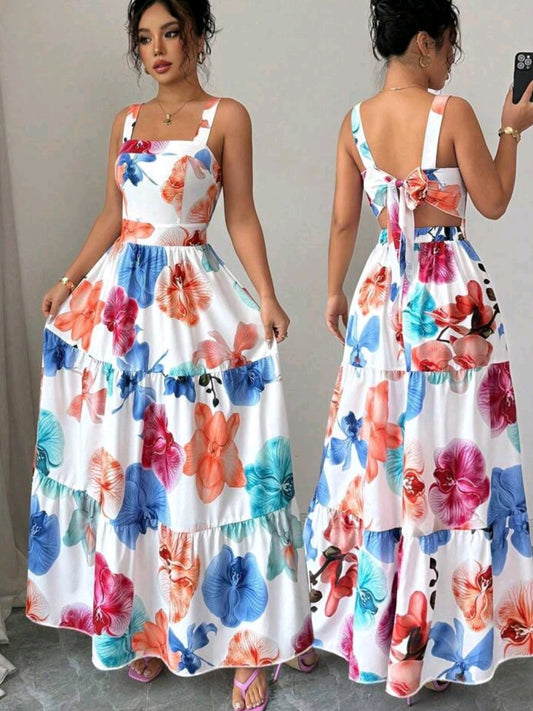 2609 Cinched Waist A-Line Camisole Dress