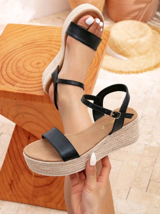 #8799 Solid Color Wedge Heel