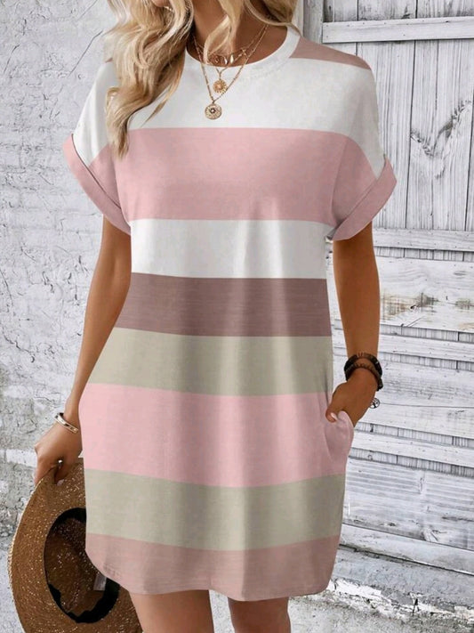 #8381 Full Print Dress