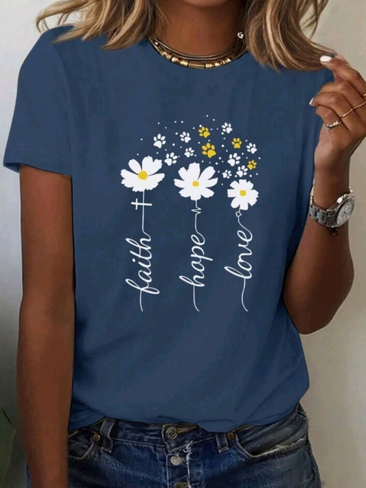 #1991 Flower Print T-Shirt