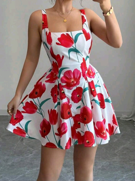 #1117 Floral Printed Dress