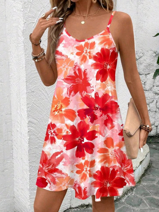 #4776 Floral Printed Mini Dress