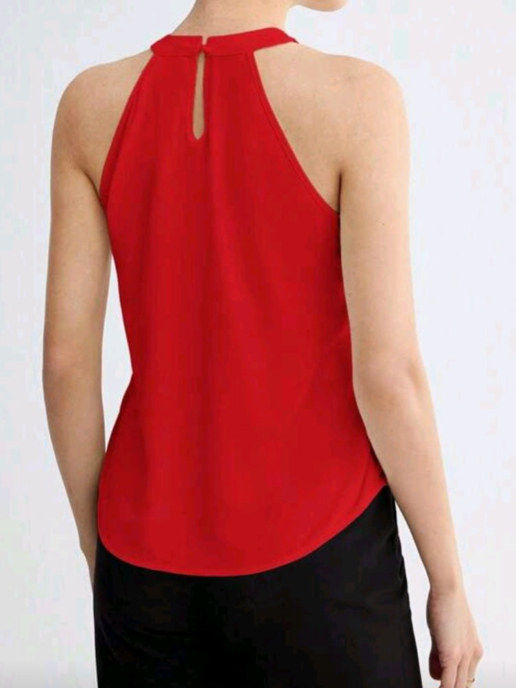 #2619 Keyhole Neck Elegant Halter Neck Camisole
