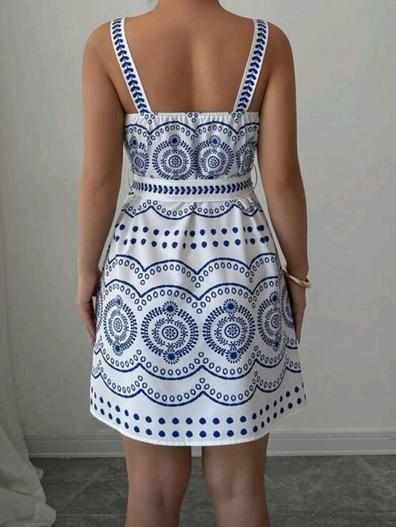 #1355 Camisole Waist Fitted Dress