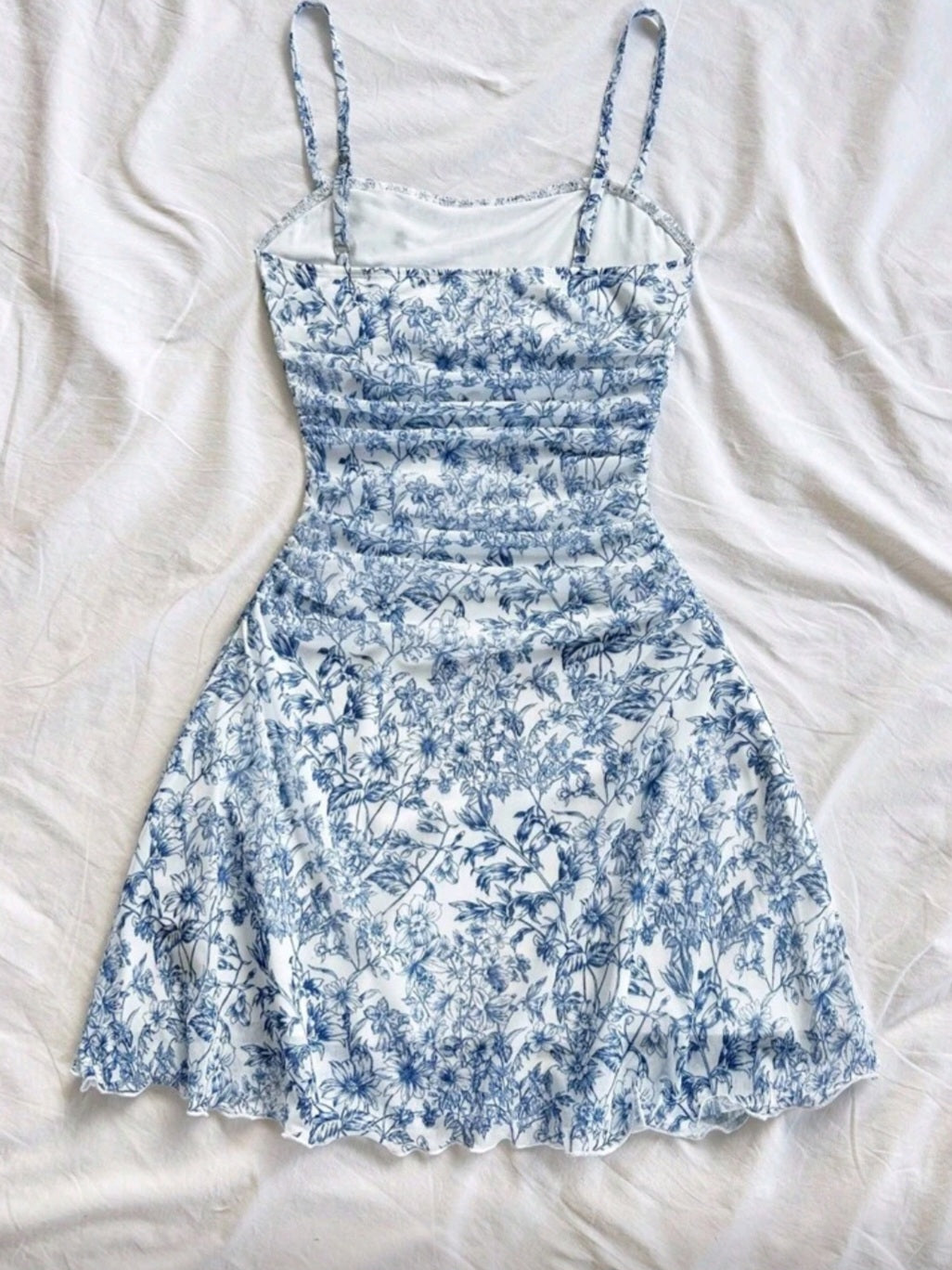 #2870 Floral Print Strap Mini Dress