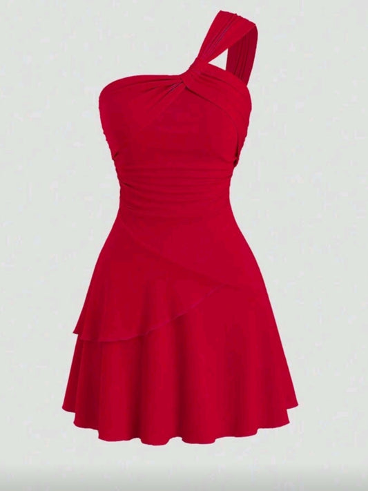 #7376 One Shoulder Banquet Dress