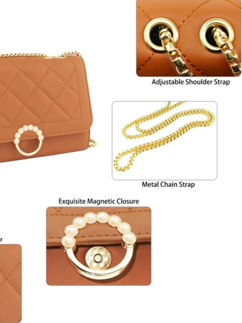 #1211 Shoulder Bags Golden Chain Strap