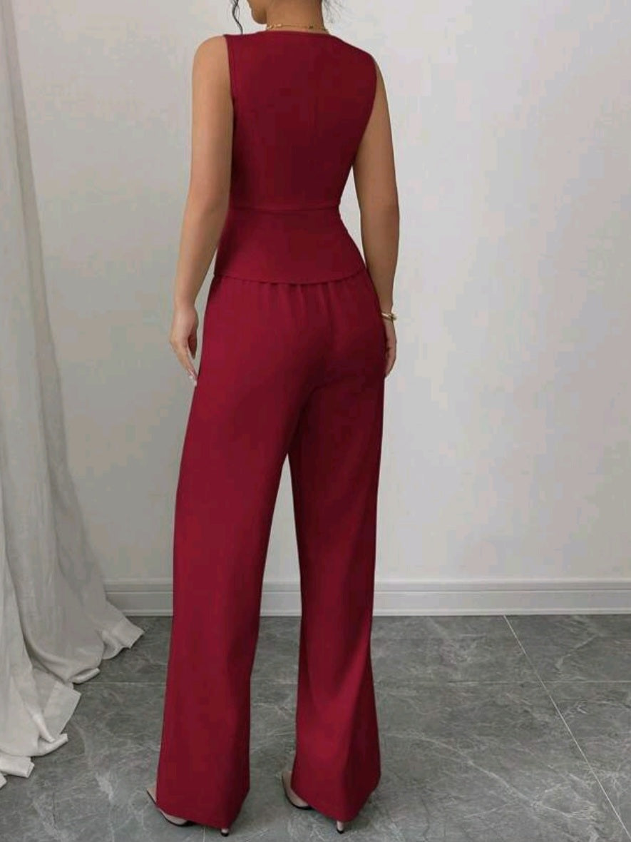 #7674 Elegant Sleeveless 2PCS Set