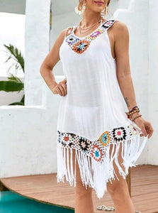 Crochet Fringe Hem Cover Up