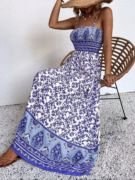 Shirred Maxi Cami Dress