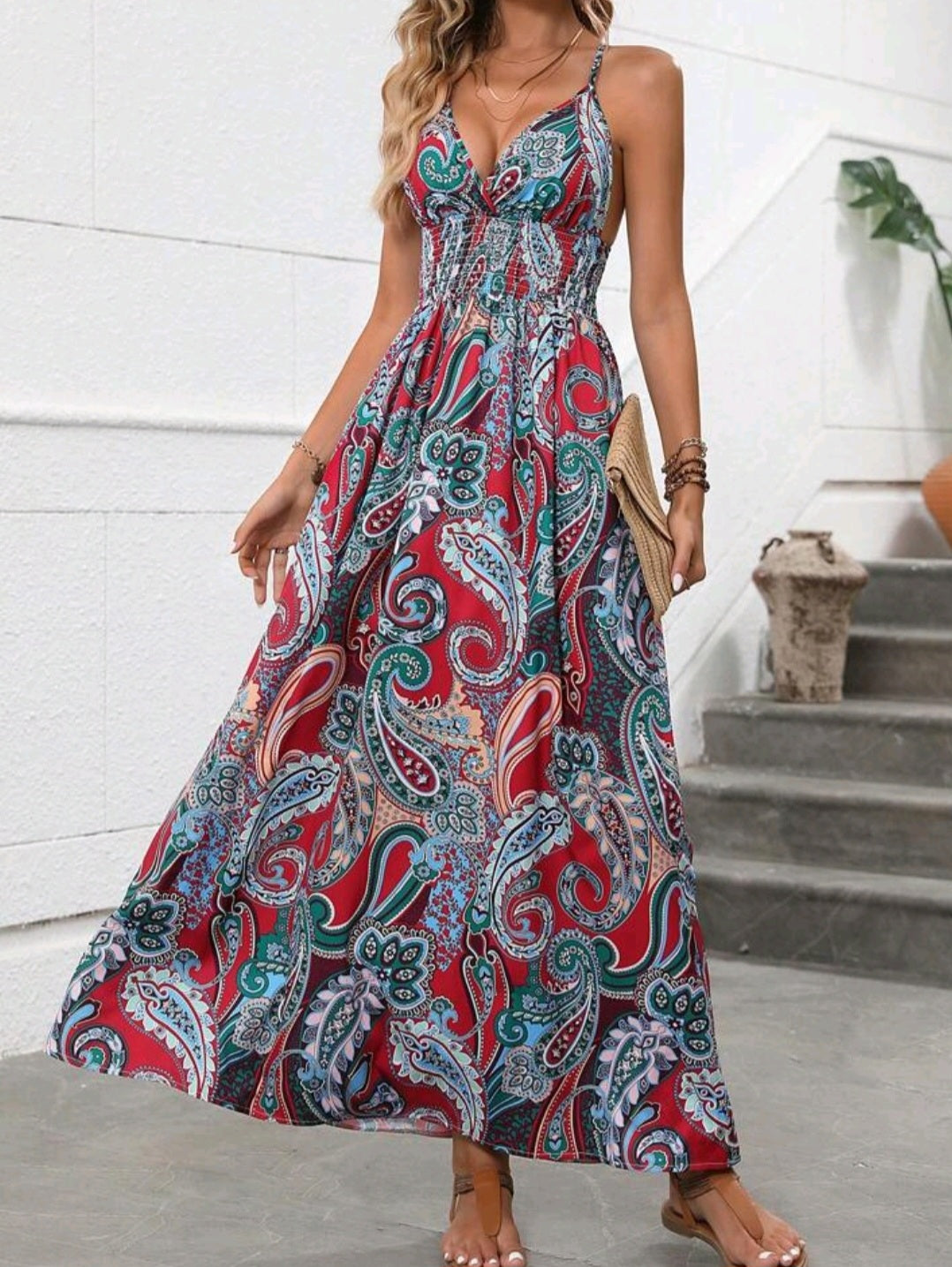 Paisley Print Cami Dress