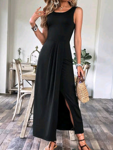 Split Thigh Dress Without Belt