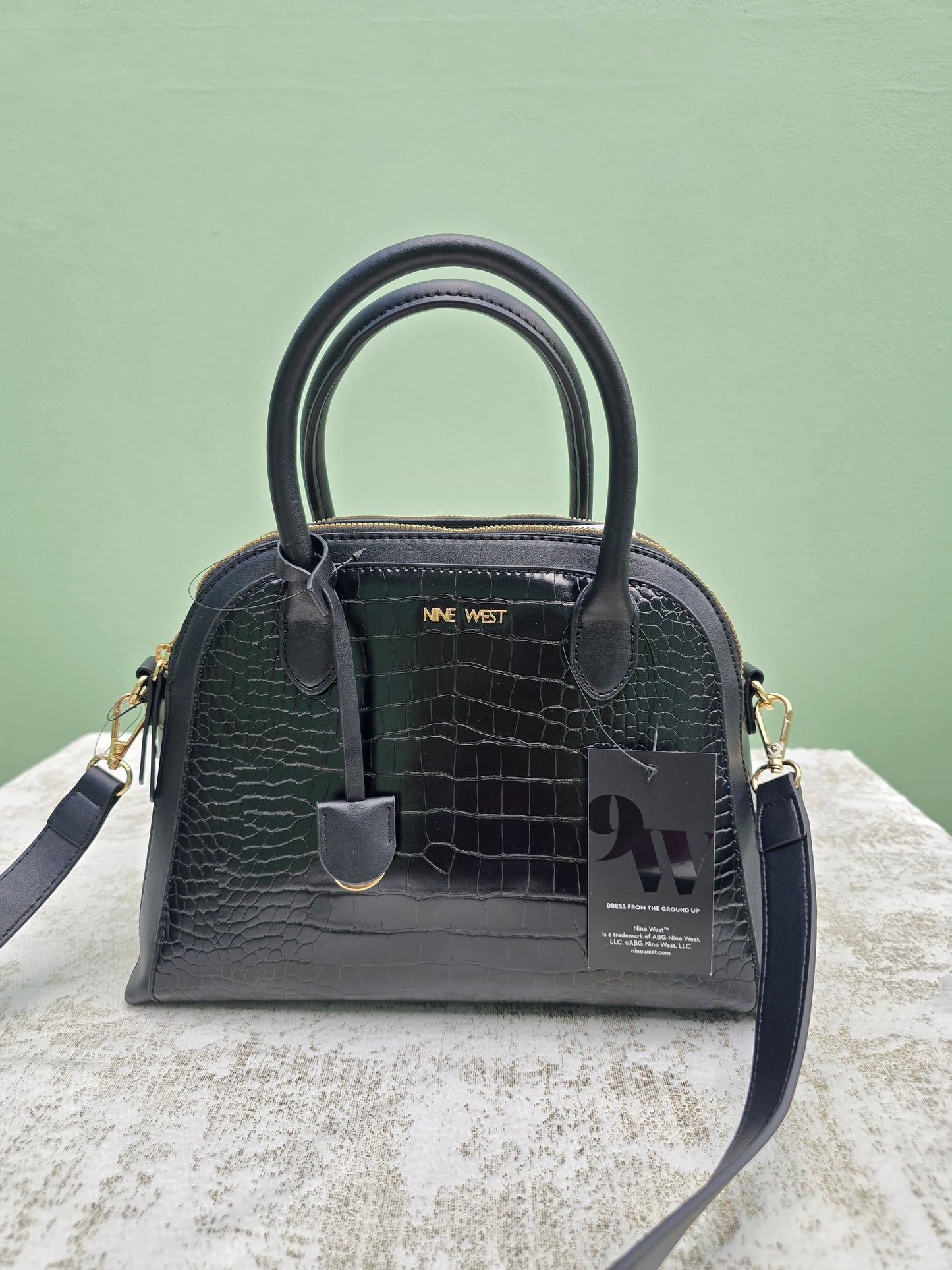 Nine West Double Zipper with Triple  Compartment Satchel