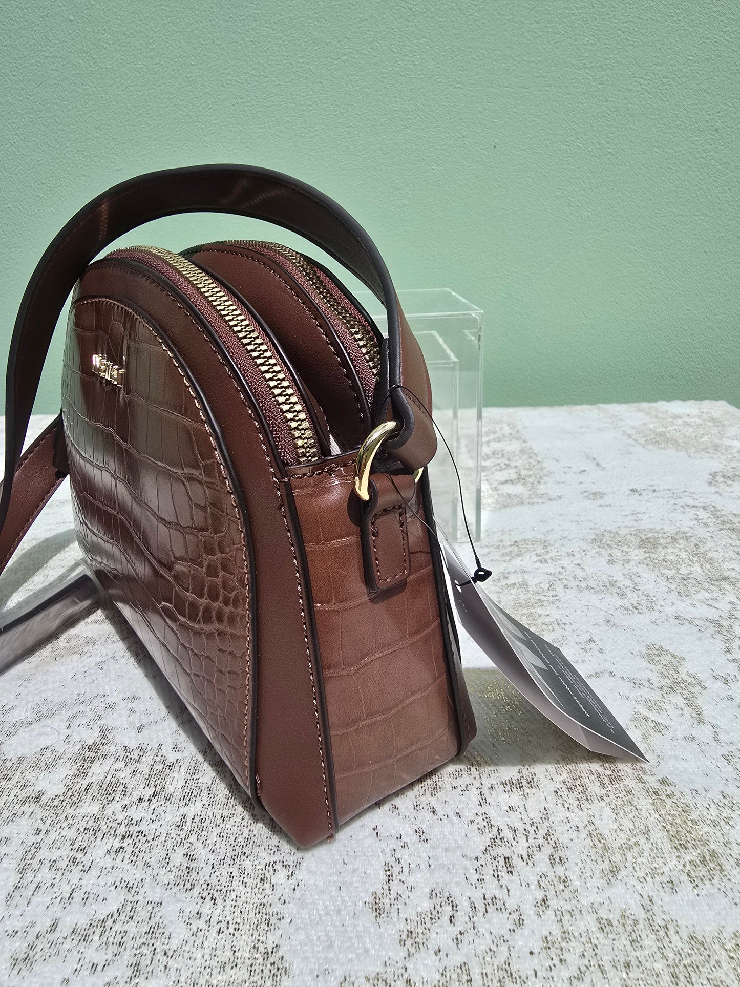 Nine West Triple Crossbody Dome Shape with double zipper