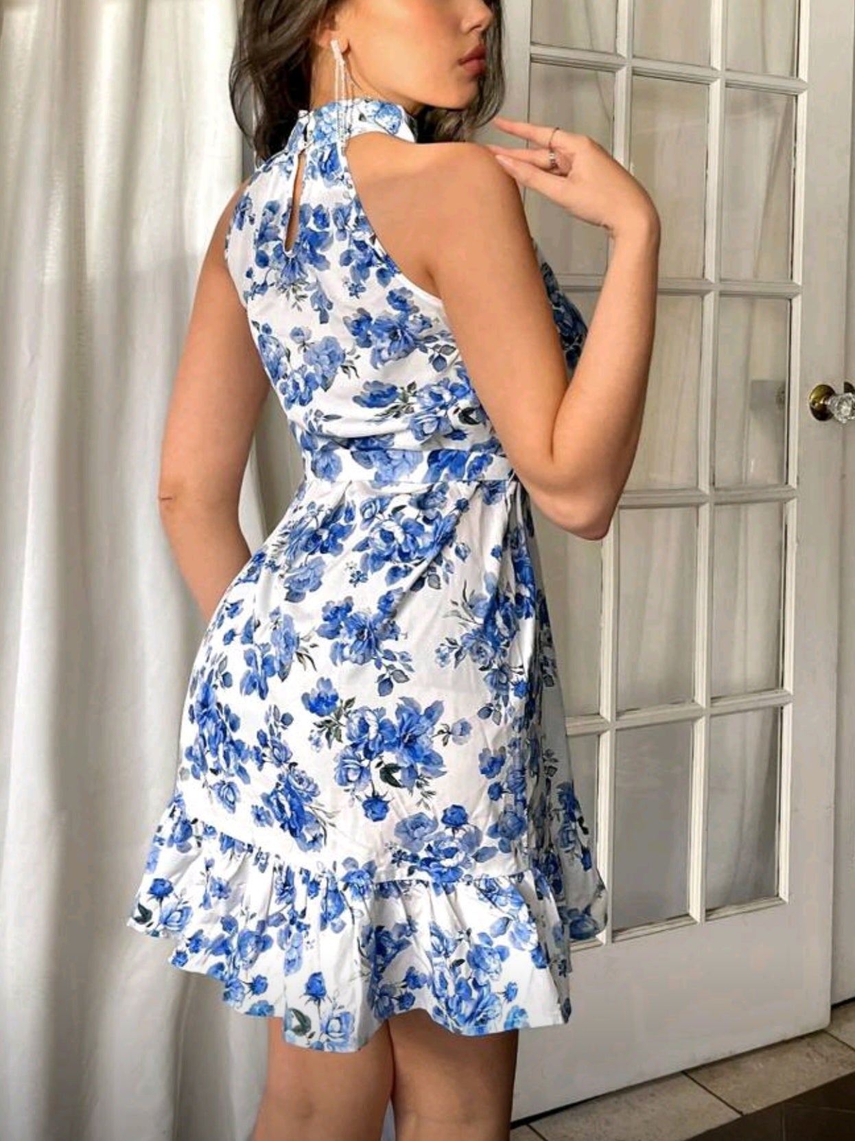 4055 A Line Floral Dress