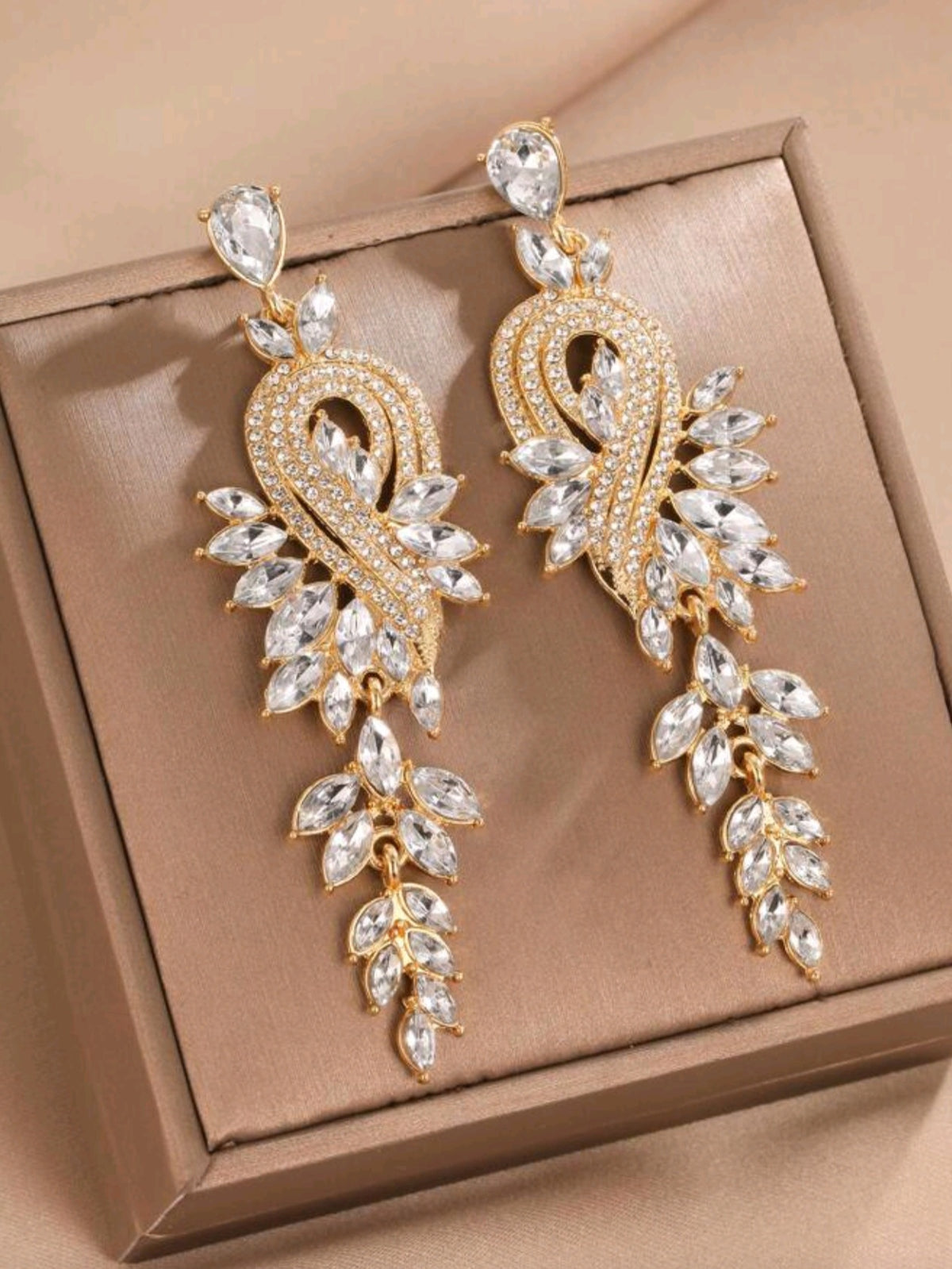 5949 Rhinestone Drop Earrings