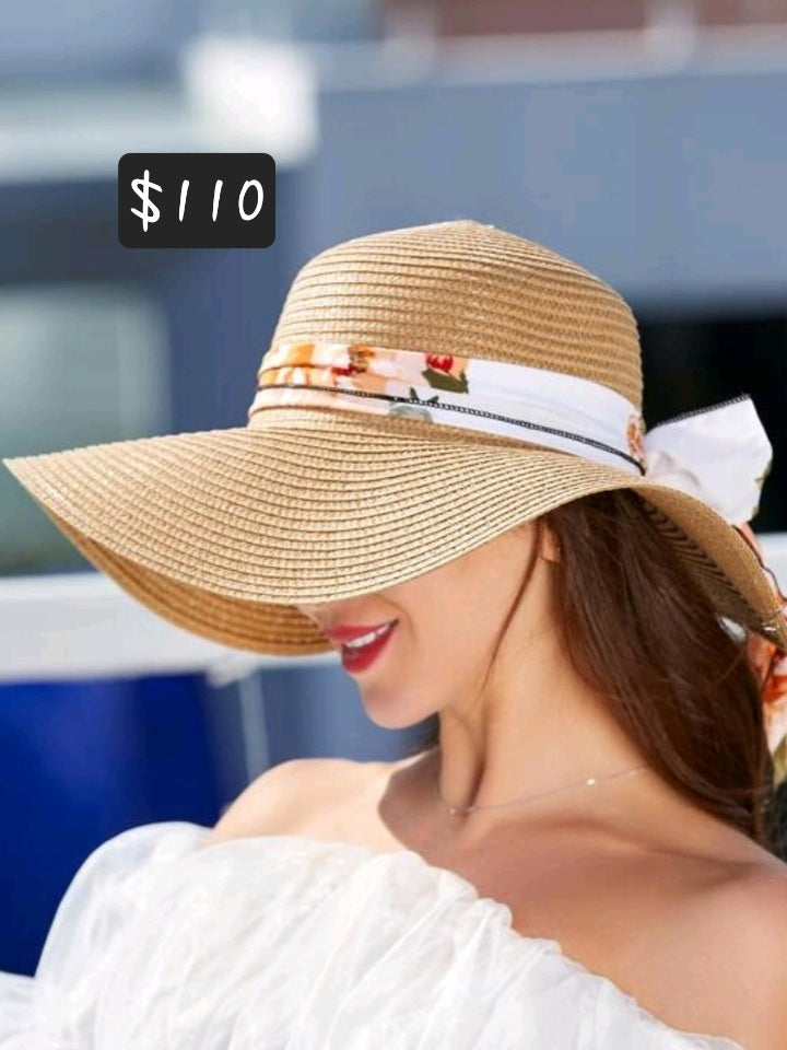 #5539 Sun Hat With Ribbon