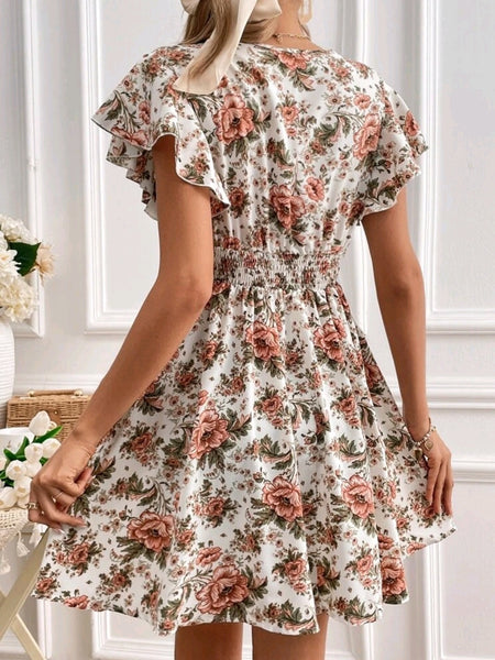 Butterfly Sleeve A-line Dress