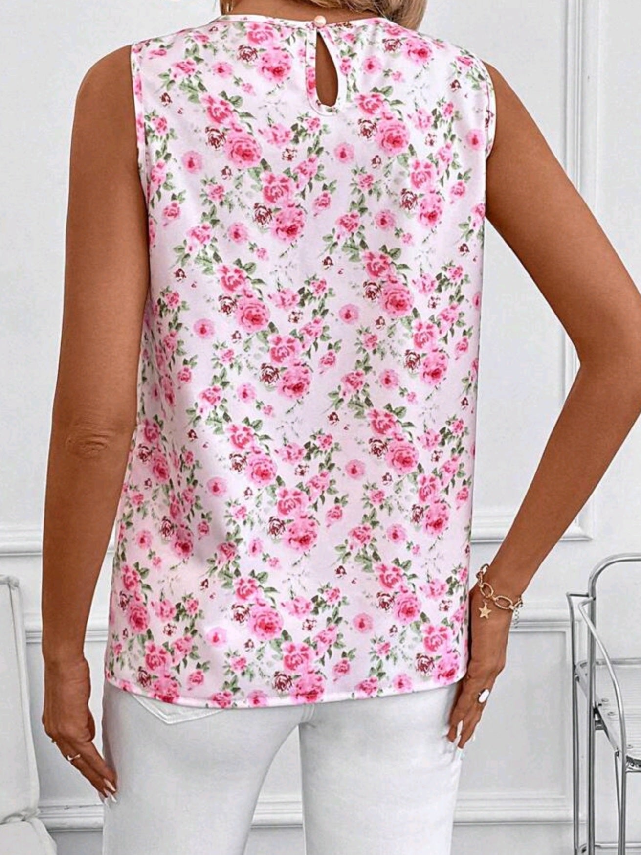 7505 Ditsy Floral Patterned Blouse