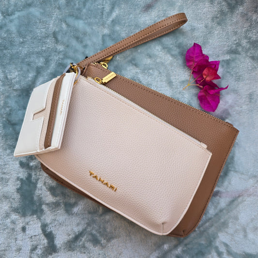 Tahari 2 pouch and Card Holder Wristlet