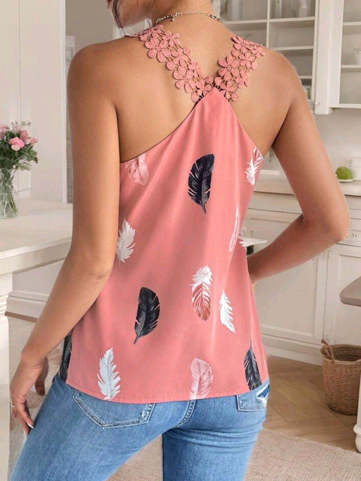 2021 Lace Trimmed Lace Top