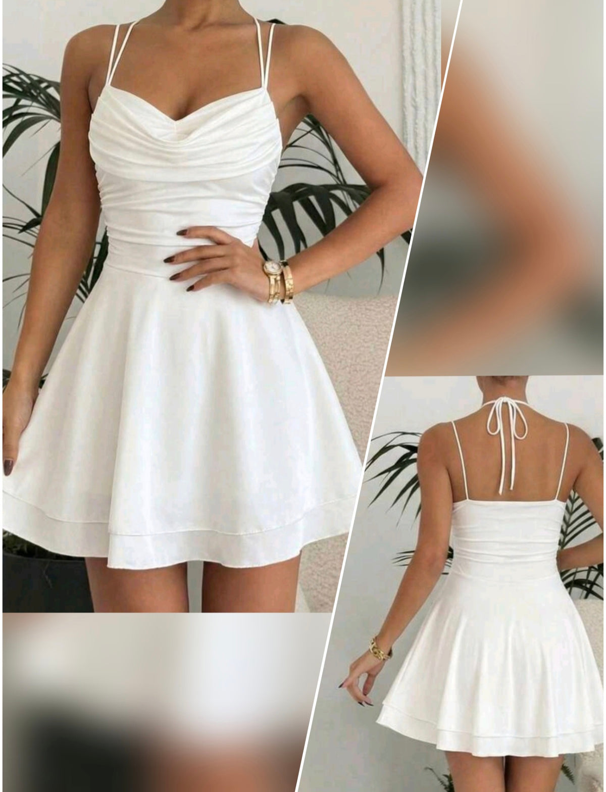 8906 Sleeveless Ruched Dress