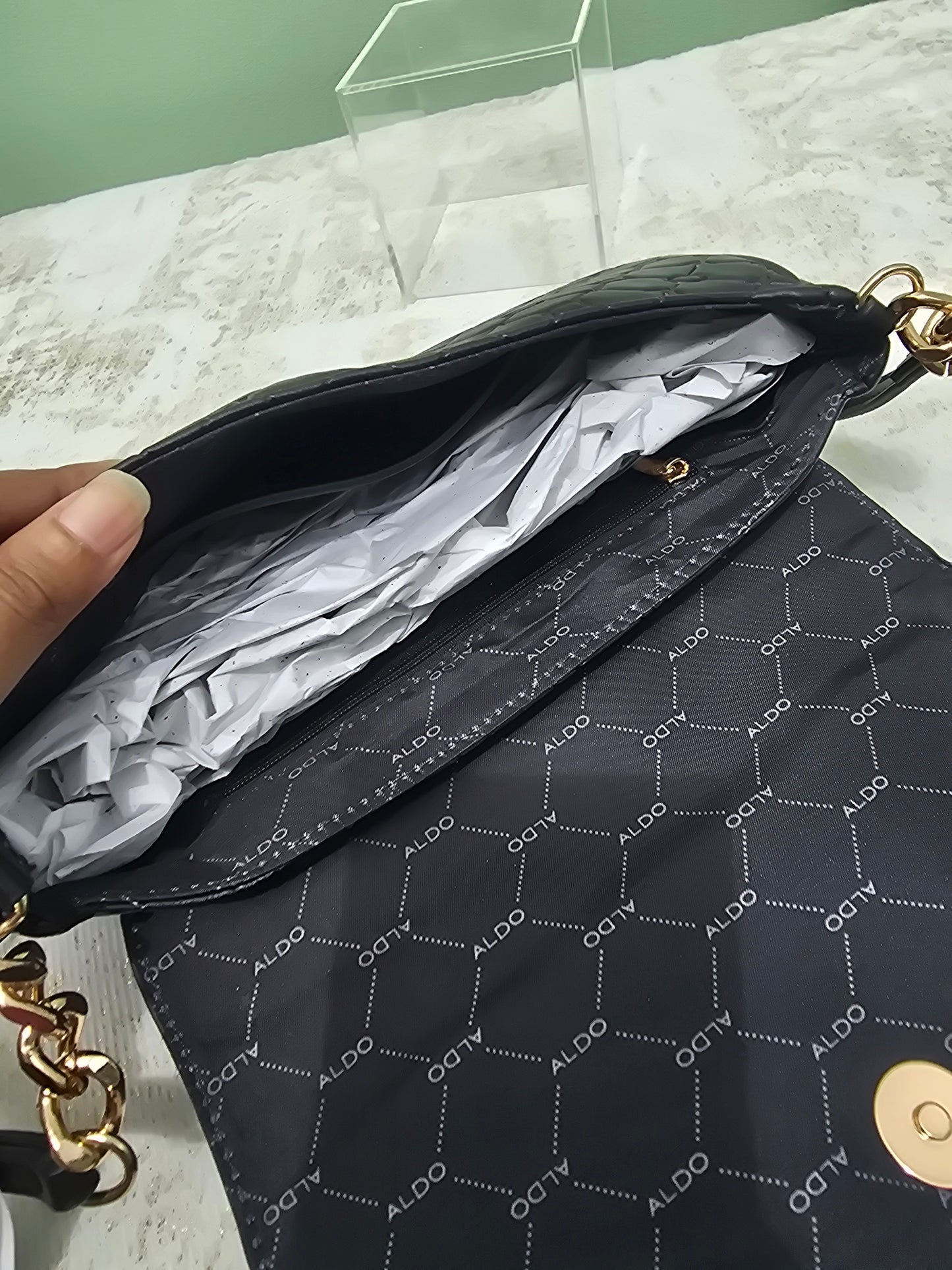 ALDO Shoulder Bag with Snap Closure