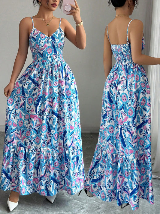 6057 Patterned Strap Dress