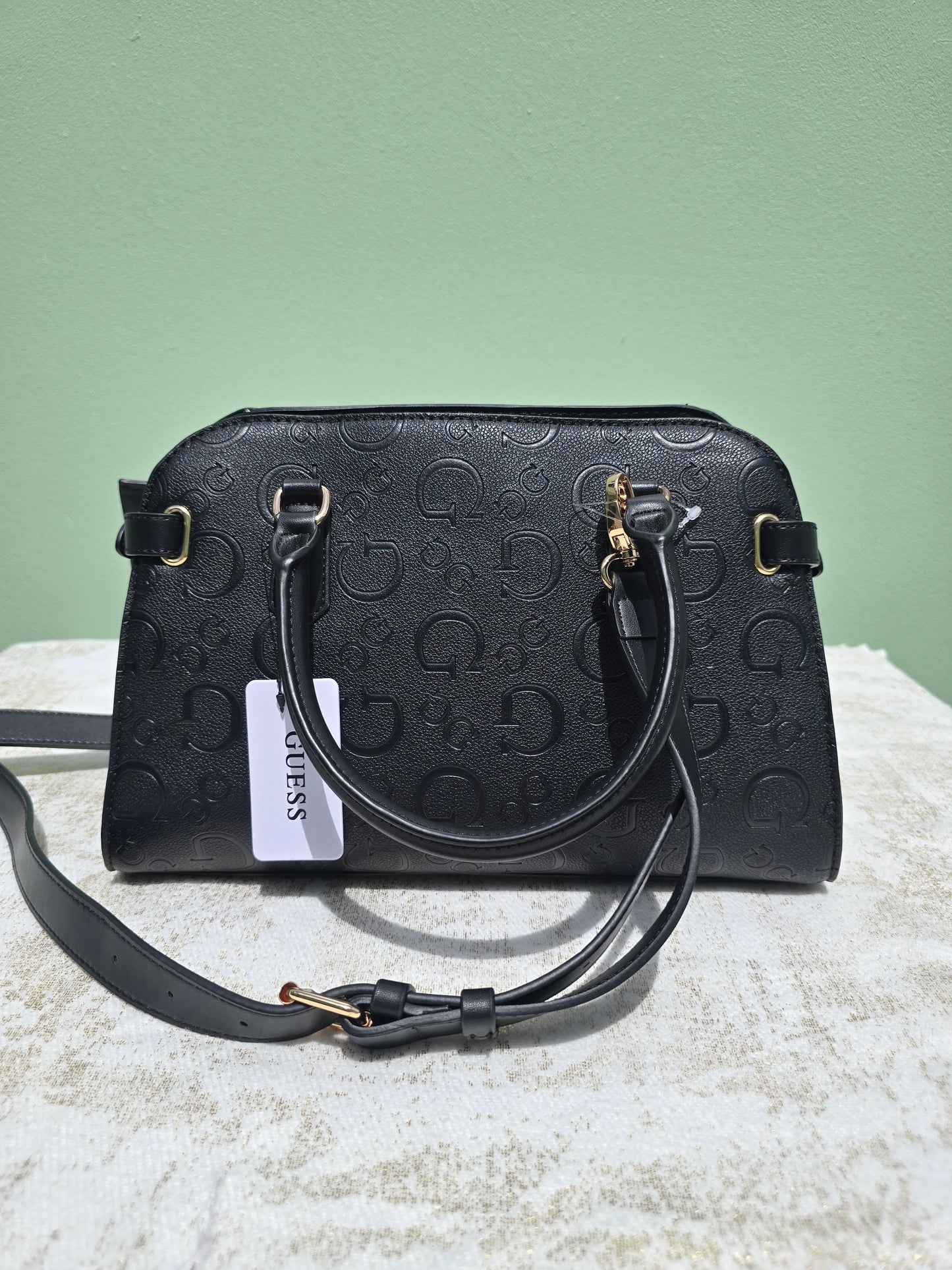 GUESS Satchel Triple Compartment with 2 snap closure and 1 zipper