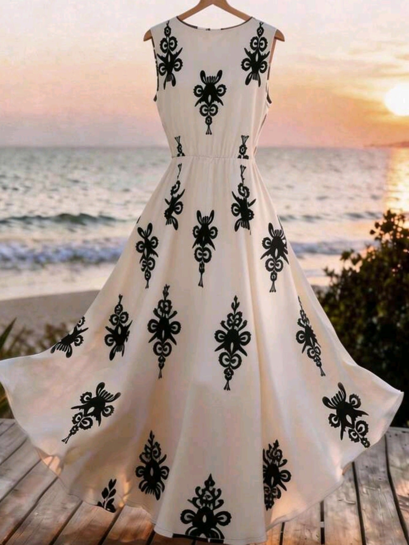 0723 V-Neck Waist Twist Waist Cinched Dress