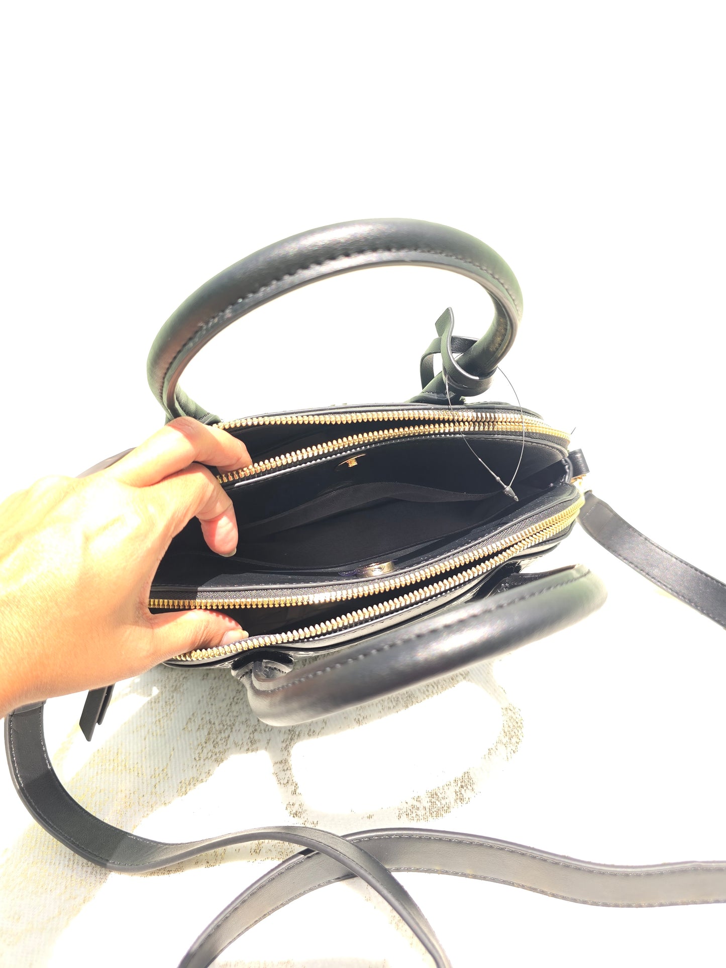 Nine West Double Zipper with Triple  Compartment Satchel