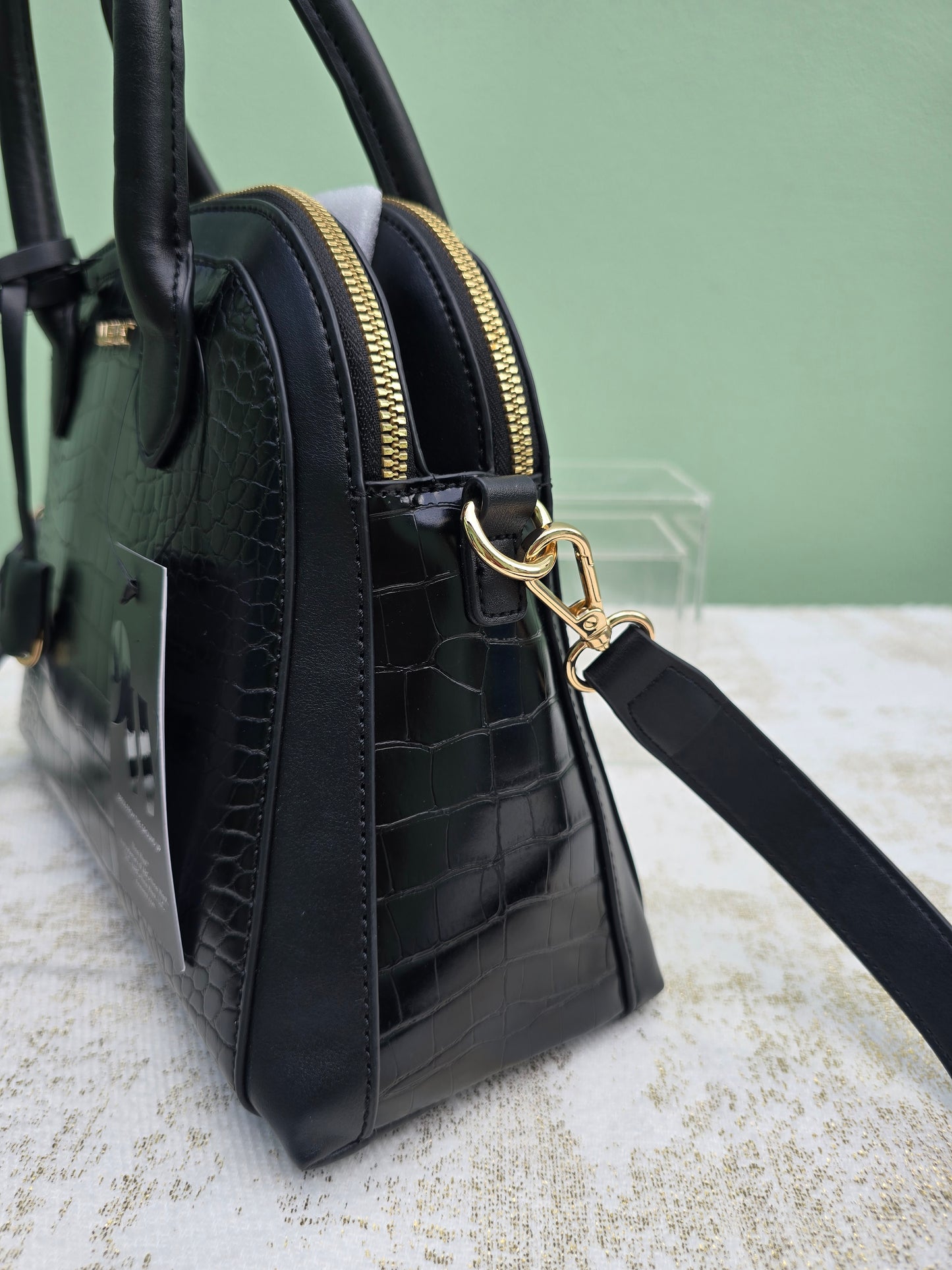 Nine West Double Zipper with Triple  Compartment Satchel