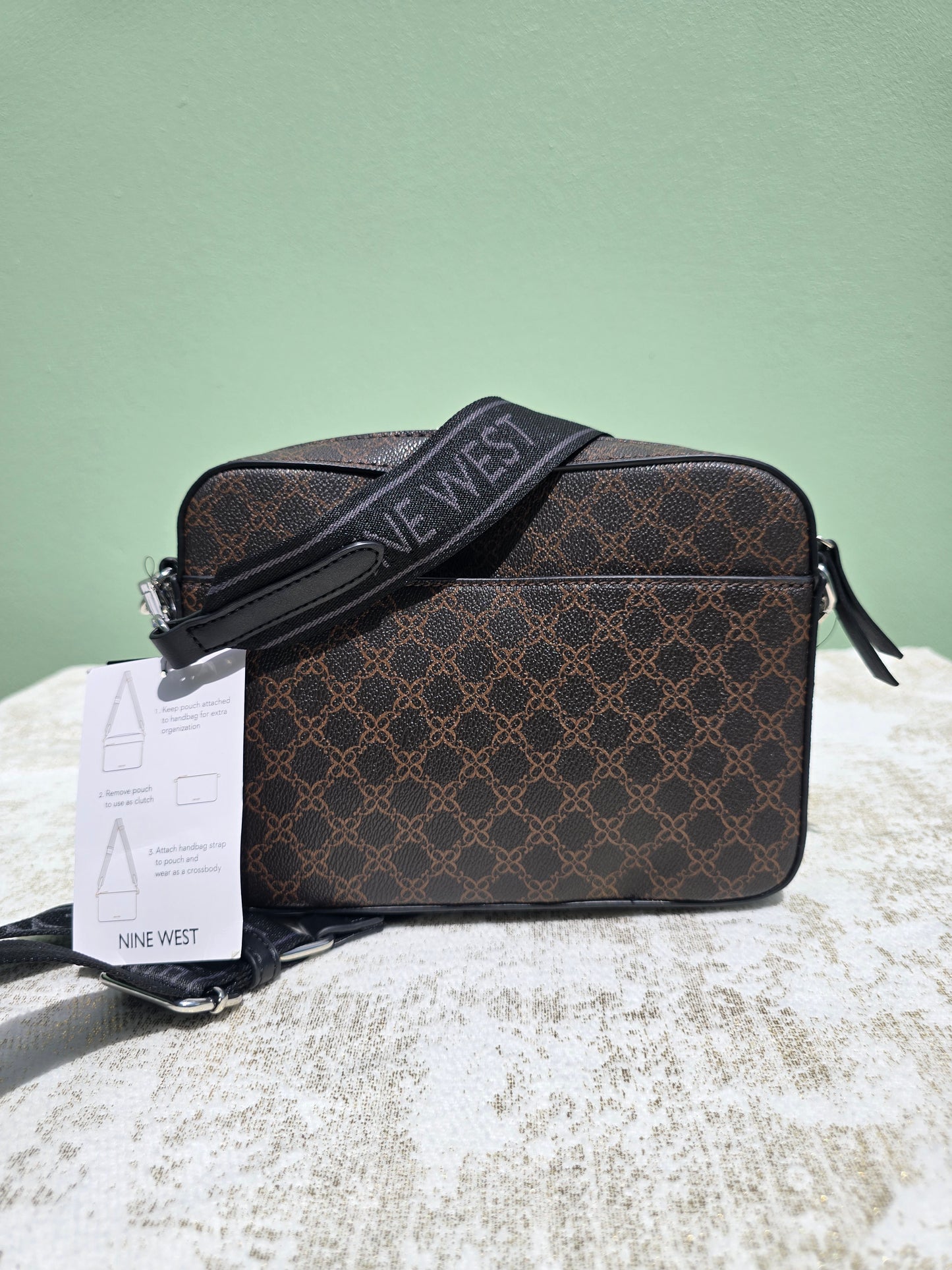 Nine West Crossbody with removable Convertible Pouch with Cloth Straps