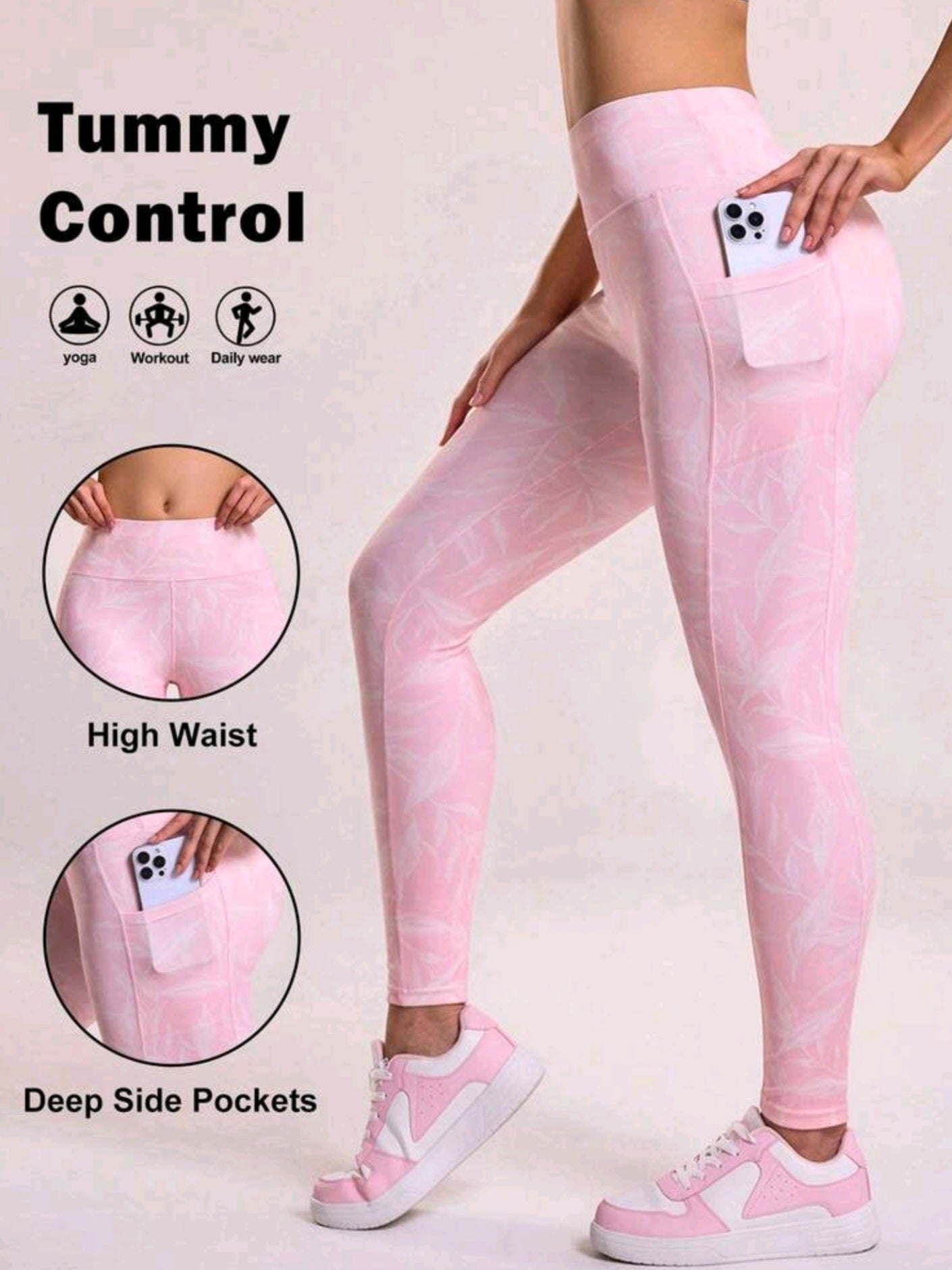 5277 Botanical Print Pocket Leggings