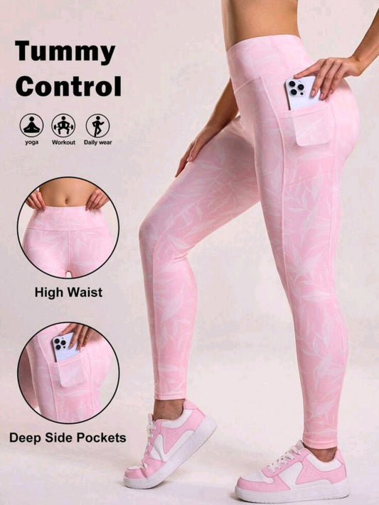 5277 Botanical Print Pocket Leggings