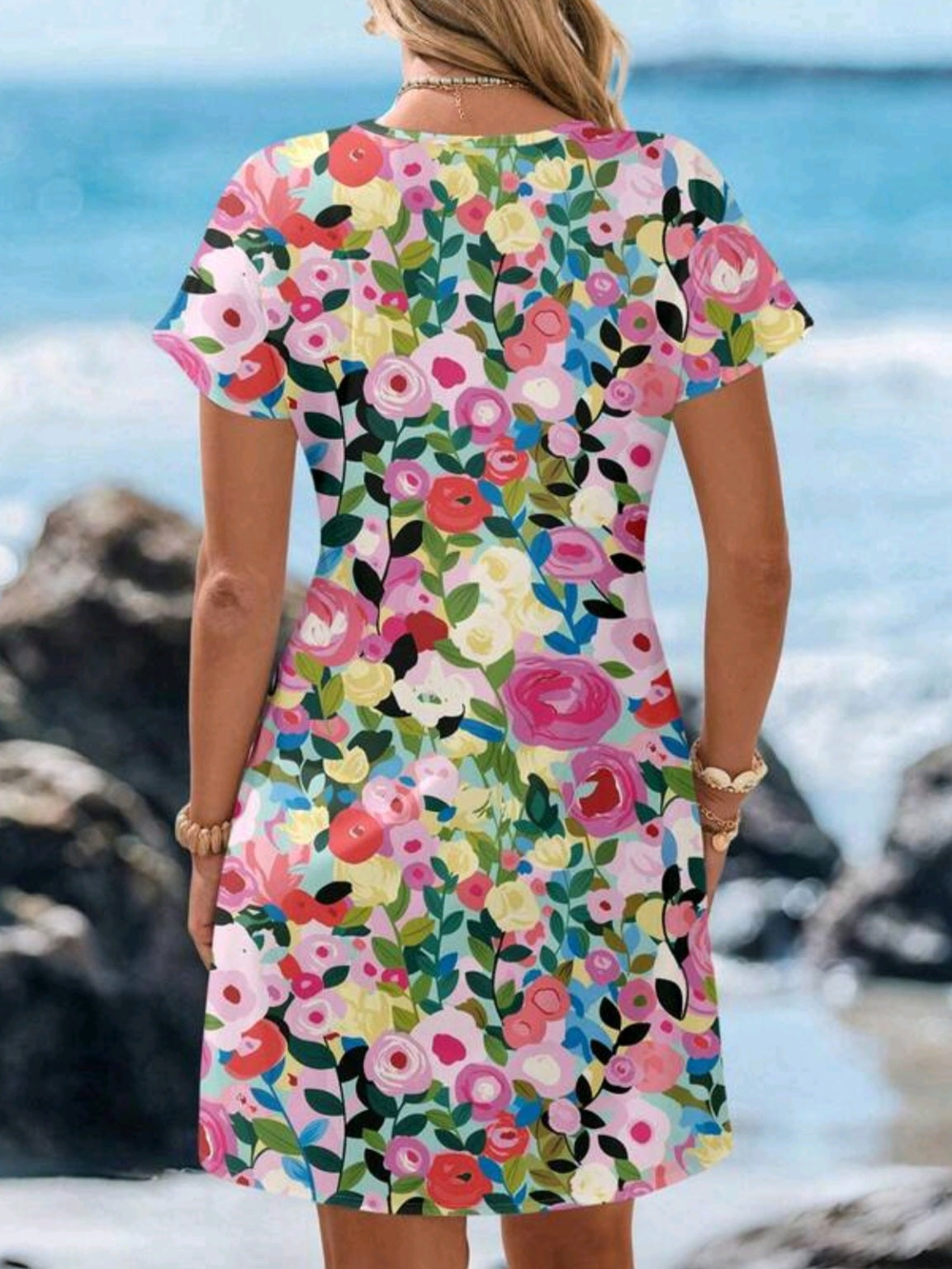 0999 Floral Boho Dress