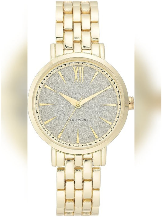 NW/2402GLGB Nine West Bracelet Watch - Gold Tone