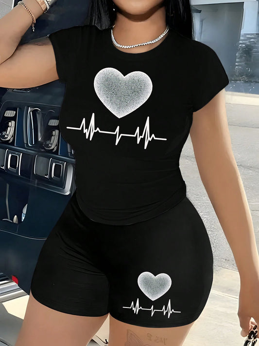 8233 2 piece crop top and leggings set