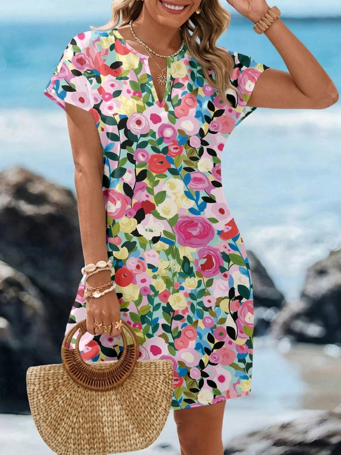 0999 Floral Boho Dress