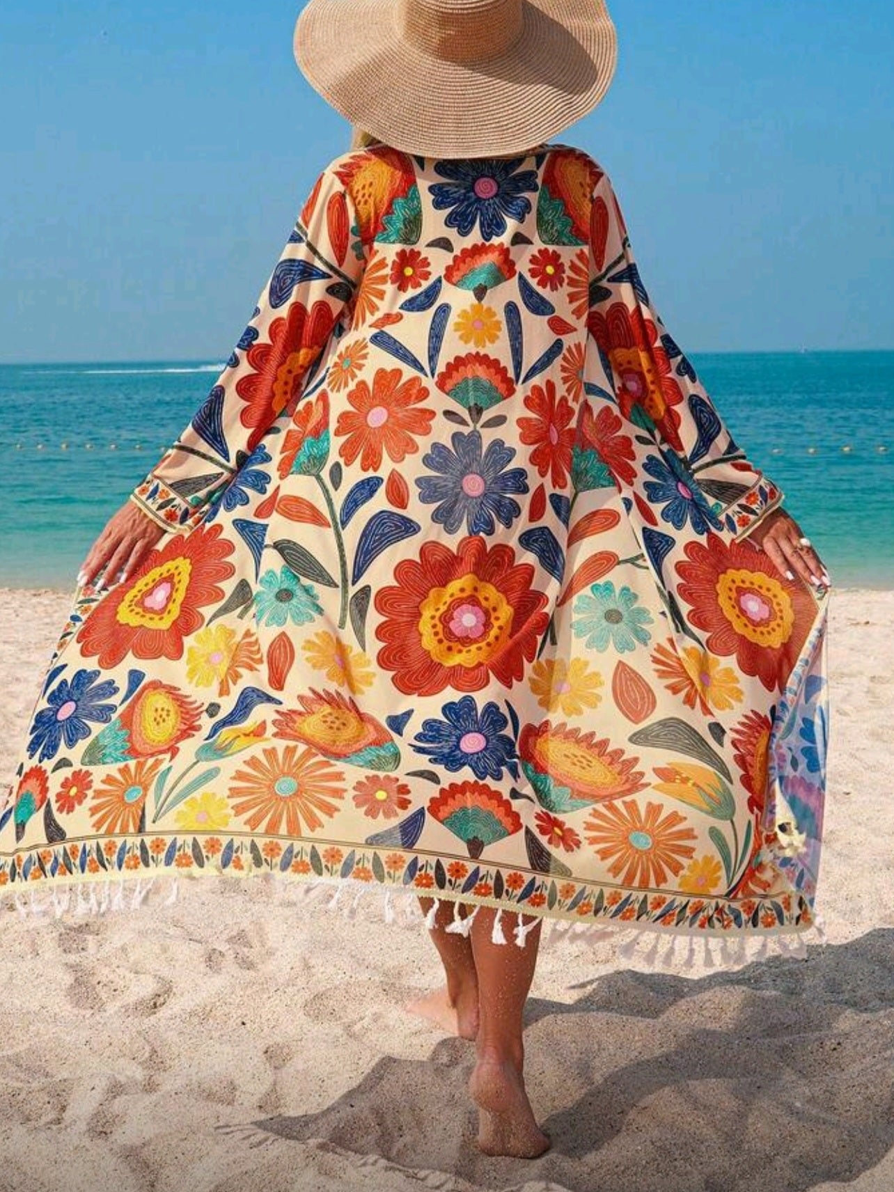 3309 Kimono Cover Up With Detachable Belt