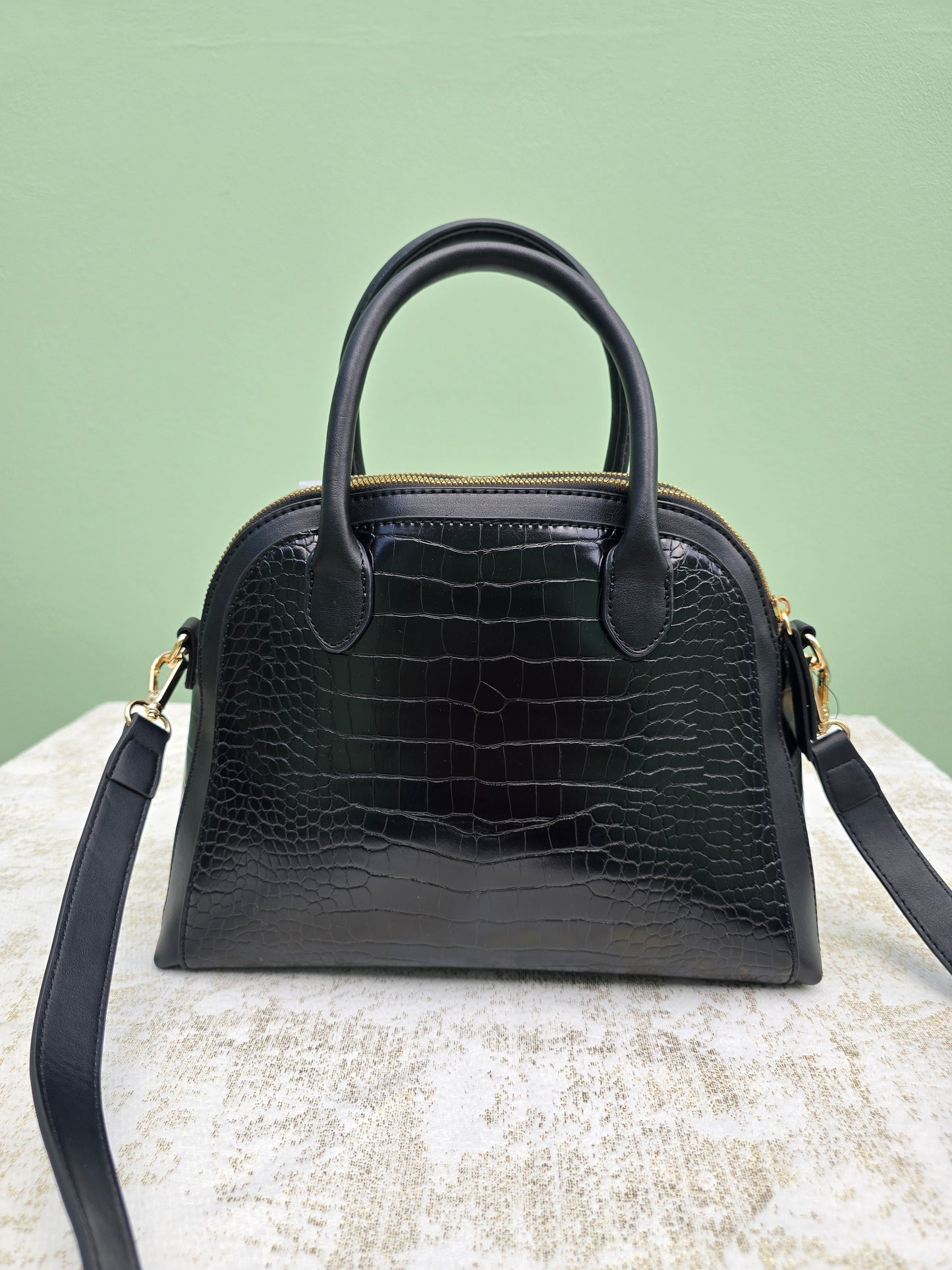 Nine West Double Zipper with Triple  Compartment Satchel