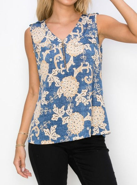 Zipper front top
