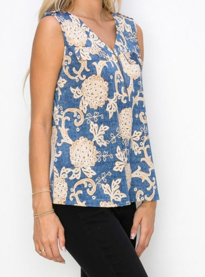 Zipper front top