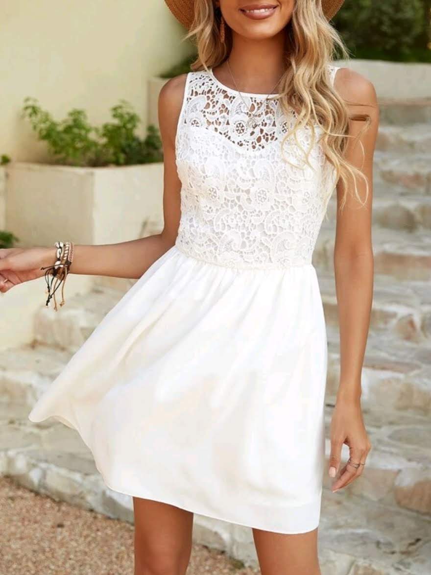 Solid Lace Dress