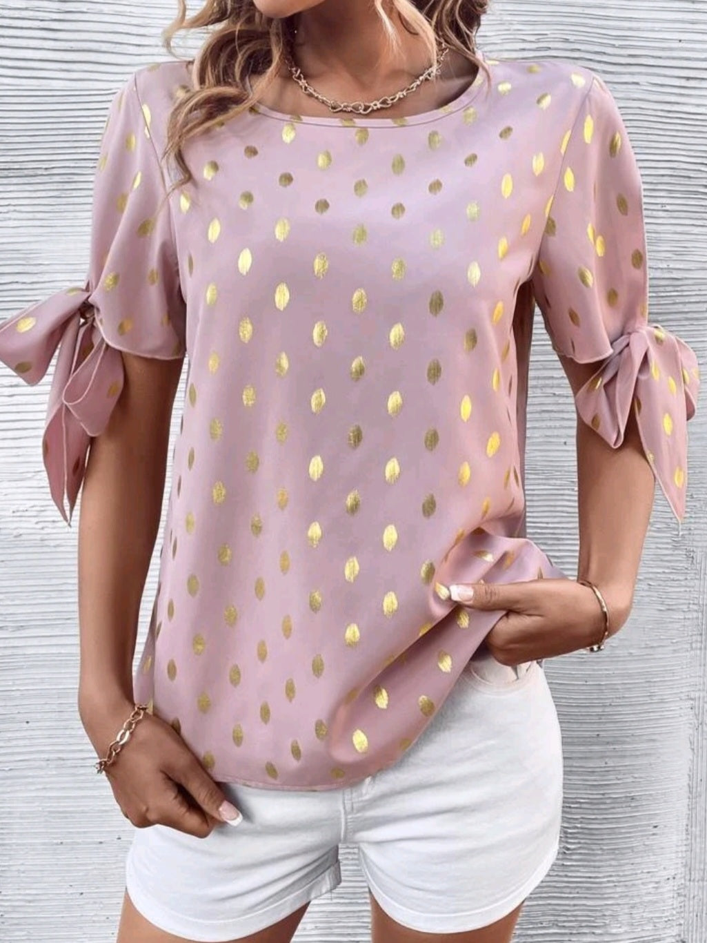 Knot Cuff Blouse
